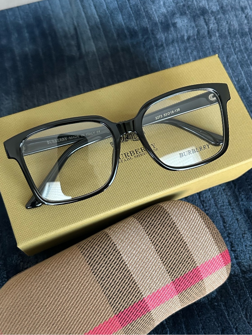 Burberry Black Rectangular Men’s Glasses